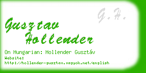 gusztav hollender business card