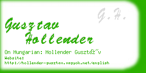 gusztav hollender business card